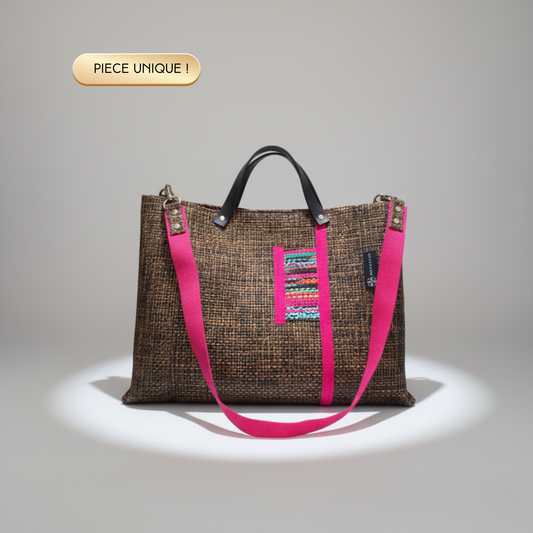 Anteo L Boho Marrón Fucsia - Pieza Única