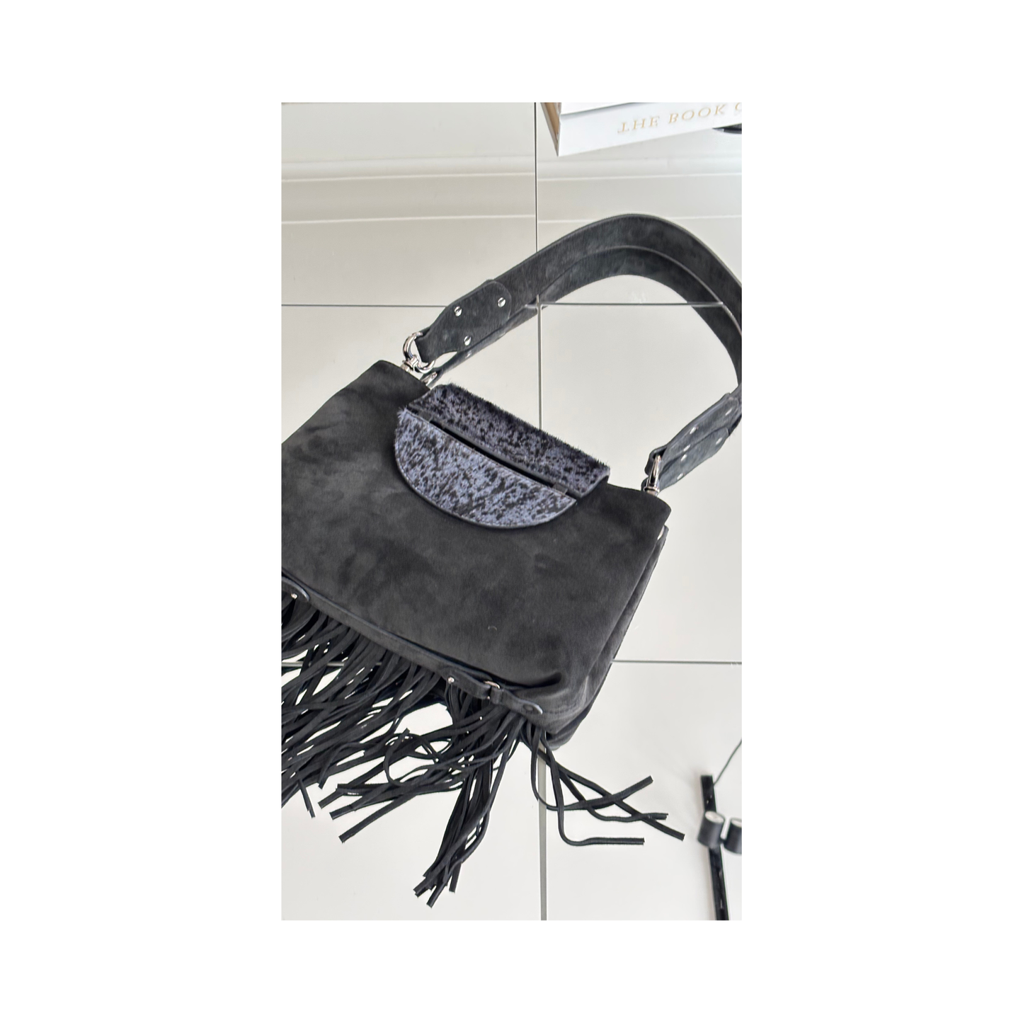 Elite Kazar gris azul con flecos