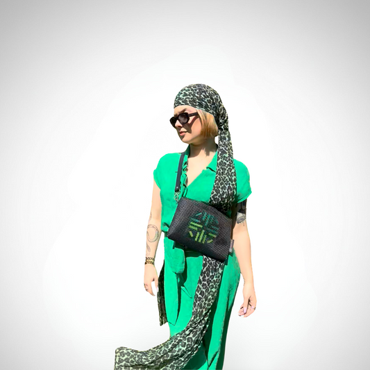 Mao Banana noir vert glitter